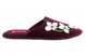 Женские закрытые тапочки БЕЛСТА из бордового войлока украшены аппликацией цветочков и вышивкой - 3
