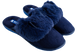 Женские закрытые тапочки БЕЛСТА из синего замша украшены заячьими ушками - 1