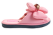 Женские открытые тапочки БЕЛСТА из розового текстиля украшены объёмным бантом - 3