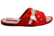 Женские открытые тапочки БЕЛСТА из велюра красного цвета украшены атласным бантиком и вышивкой - 3