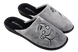 Женские закрытые тапочки БЕЛСТА из серого велюра украшены вышивкой Девушки с розой - 1