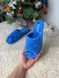 Женские открытые тапочки БЕЛСТА из голубой стёганой махры украшены металлическими заклёпками - 2