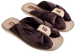 Женские открытые тапочки БЕЛСТА из коричневого велюра на бежевой стельке - 1