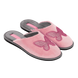 Женские закрытые тапочки БЕЛСТА из розового велюра украшены бабочкой - 1