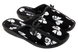 Женские закрытые тапочки БЕЛСТА из чёрного велюра с принтом бантика - 1