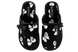 Женские закрытые тапочки БЕЛСТА из чёрного велюра с принтом бантика - 2