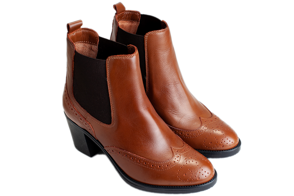 Женские демисезонные ботиночки БЕЛСТА из натуральной кожи светло коричневого цвета - 1