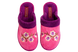 Женские закрытые тапочки БЕЛСТА из розовой махры с фиолетовым отворотом украшены веточкой Сакуры - 2