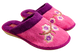 Жіночі закриті капці БЕЛСТА з рожевої махри з фіолетовим відворотом прикрашені гілочкою Сакури - 1