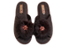 Женские открытые тапочки БЕЛСТА из коричневого войлока украшены мехом - 2