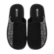 Мужские закрытые тапочки БЕЛСТА из чёрной шерсти украшены вставкой букле серого цвета - 2