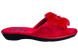 Жіночі відкриті велюрові червоні капці БЕЛСТА прикрашені хутром - 3