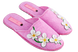 Жіночі закриті капці БЕЛСТА з рожевої повсті прикрашені аплікацією квіточок і вишивкою - 1